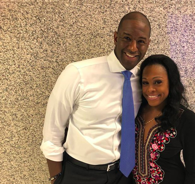 Caribbean media personality Giselle "The Wassi One" Blanche with Florida's hope for Governor, Andrew Gillum. 