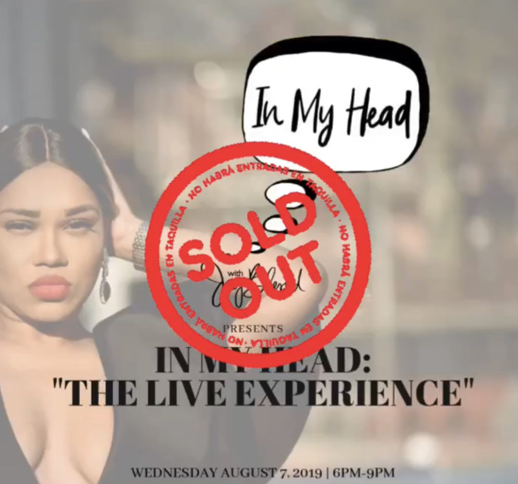 Caribbean podcaster and blogger Jay Blessed readies for her first SOLD OUT live  experience for her Caribbean mental health podcast, "IN MY HEAD." 