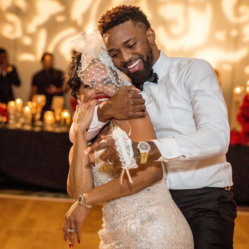 Dancehall artiste Konshens and his wife Latoya at their wedding. The couple have had a rough public relationship. 