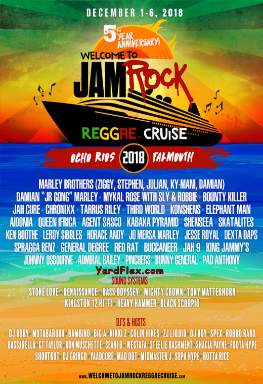 Sold-Out Welcome To Jamrock Cruise To Celebrate 5 Years With Special