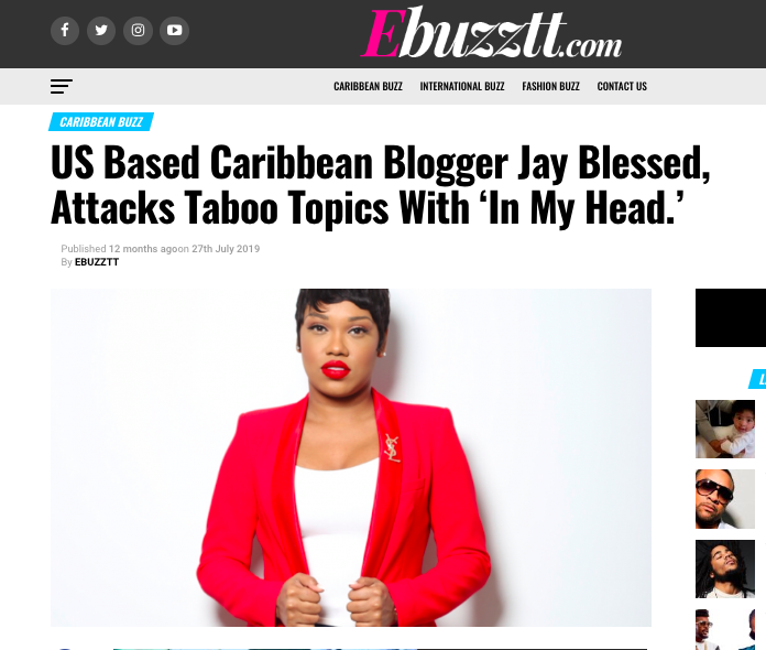 EbuzzTT featured new Caribbean mental health podcast hosted by Caribbean blogger and mental health advocate, Jay blessed. 