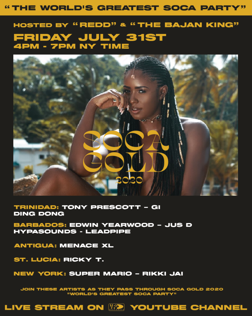 VP Records to release 17-track Soca Gold 2020 with Live Soca Party on July 31st. 