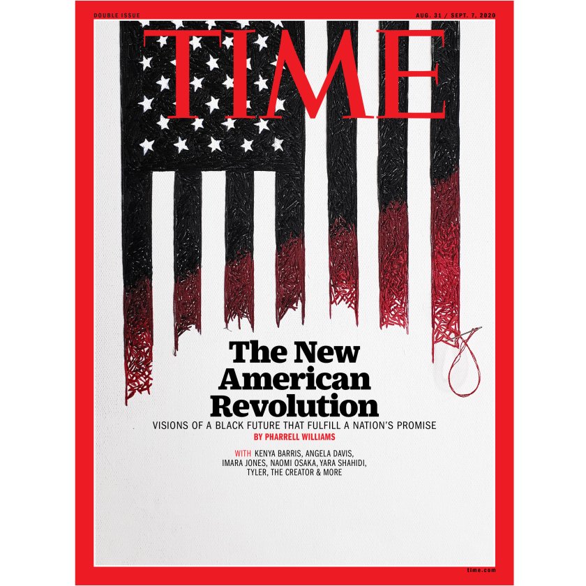 Trini visual artist, Nneka Jones, 23,lands her first TIME magazine cover with artwork this week's The New American Revolution cover story by Pharrell Williams.