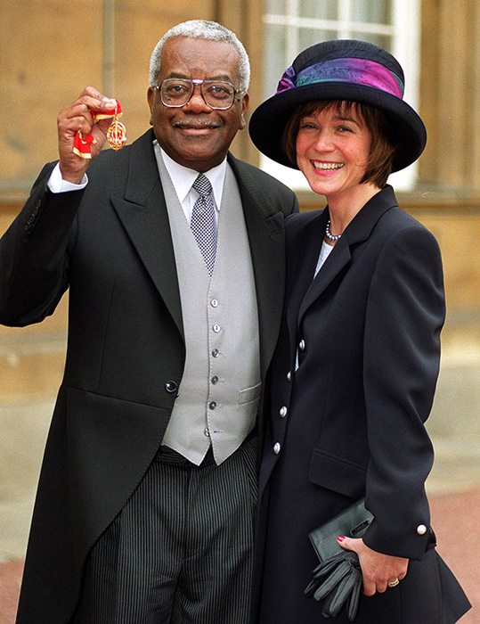 Trevor McDonald picture with wife Jo after receiving his knighthood. The two are divorcing after 34 years of marriage.